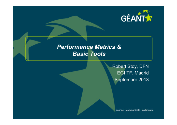 performance metrics basic tools