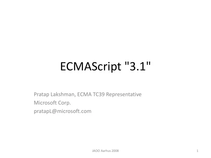 ecmascript 3 1