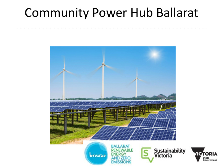 community power hub ballarat australian renewable energy