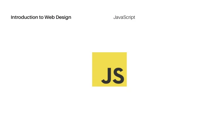 introduction to web design javascript introduction to web