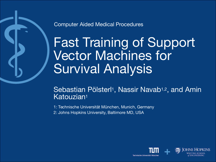 fast training of support vector machines for survival