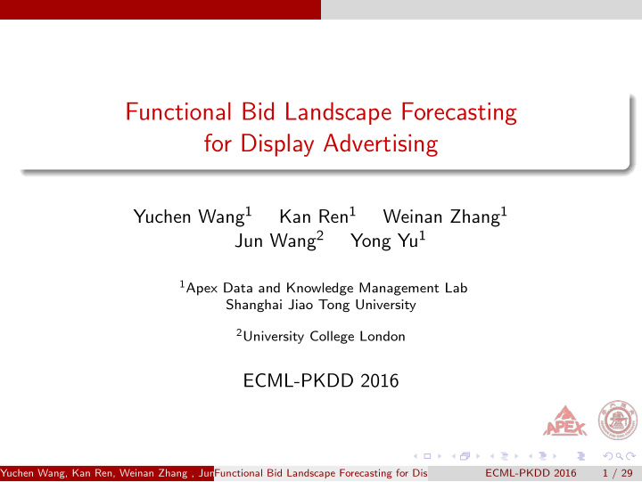 functional bid landscape forecasting for display