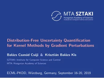 Distribution-Free Uncertainty Quantification  for Kernel Methods by Gradient Perturbations  Bal