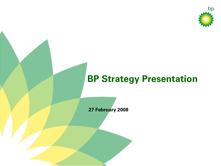 bp strategy presentation