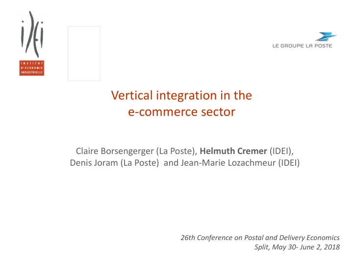 vertical integration in the e commerce sector