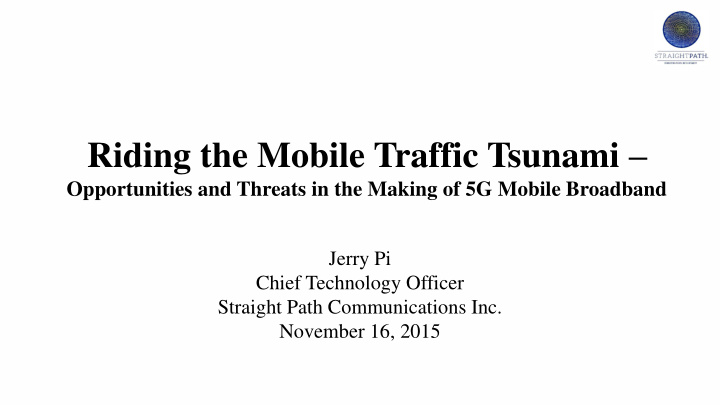 riding the mobile traffic tsunami