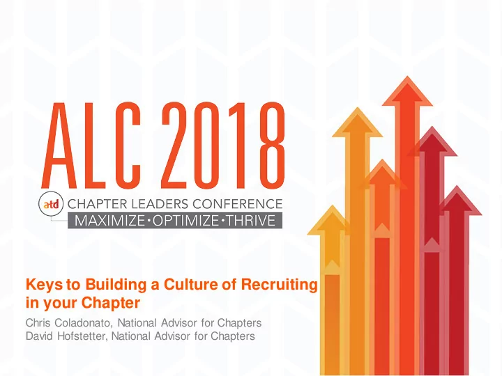 keys to building a culture of recruiting in your chapter