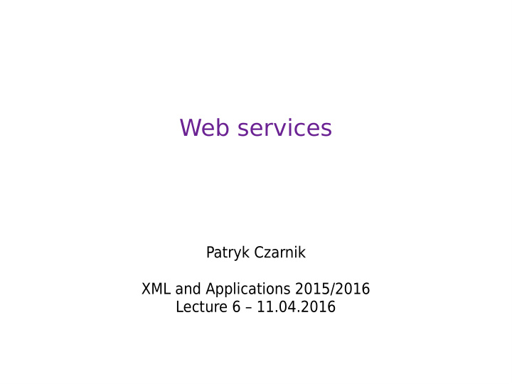 web services