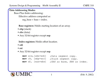 UMBC  A  B  M  A  L  T  F  O  U  M  B  C  I  M  Y  O  R  T  1  (Feb. 9, 2002)  I  E  S  R  C  E  O