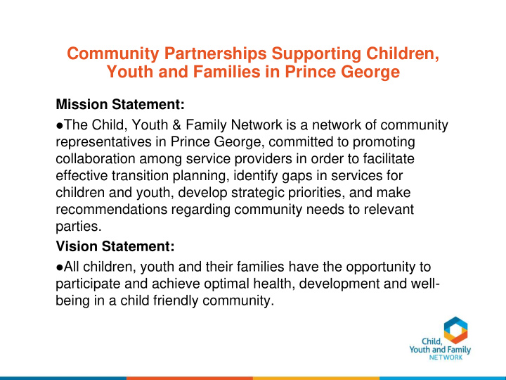 community partnerships supporting children youth and