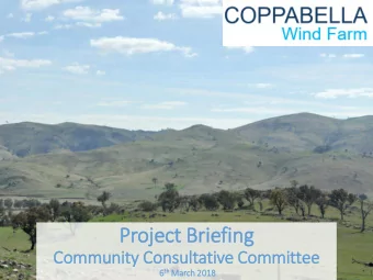 Proje  oject Bri  riefin  ing  Co  Community Con  Consultati  tive Com  Committee th March 2018 6