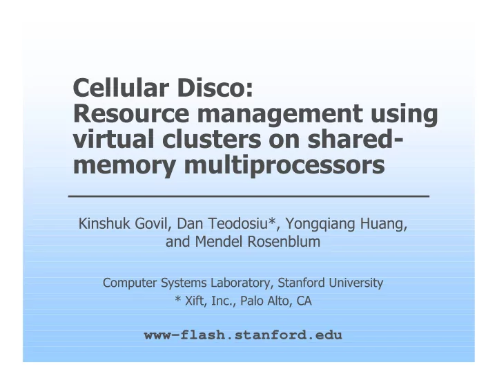 flash stanford edu