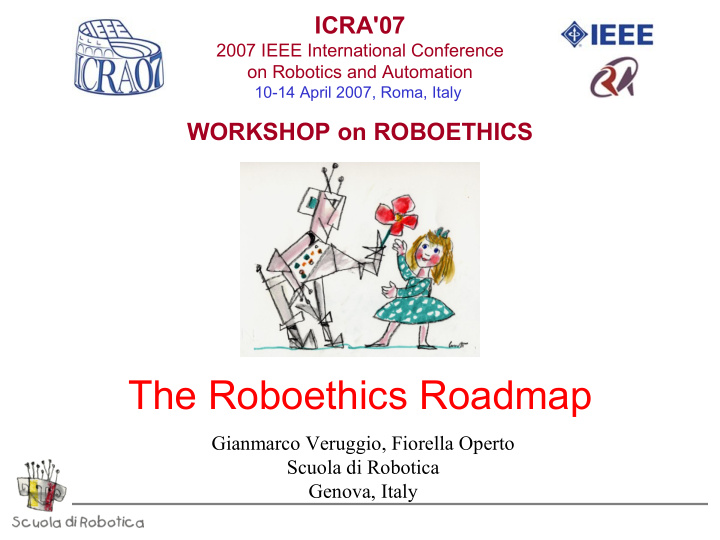 the roboethics roadmap