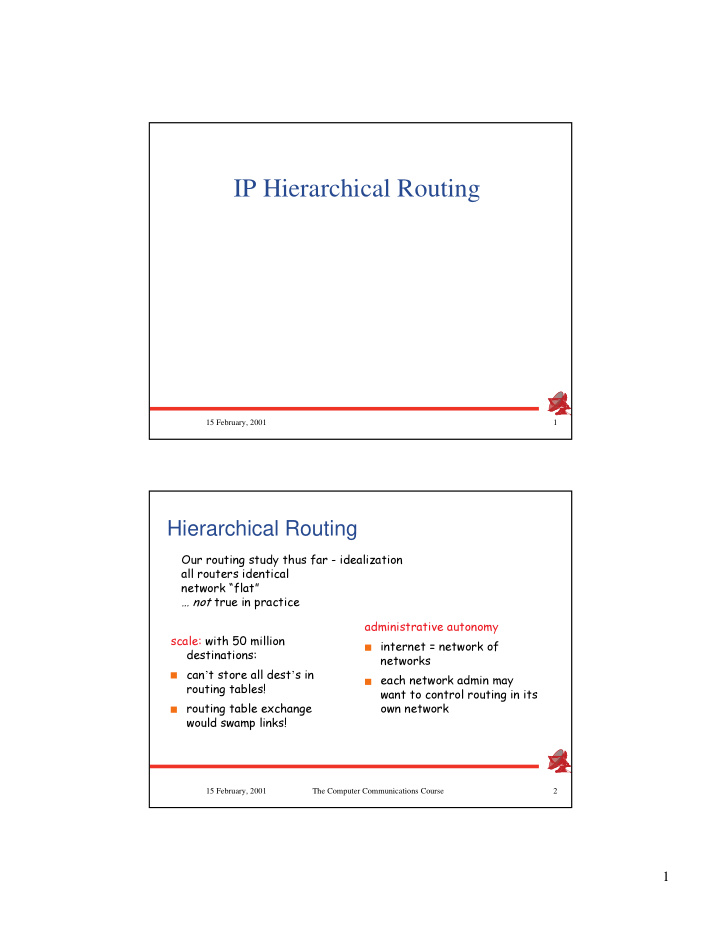 ip hierarchical routing
