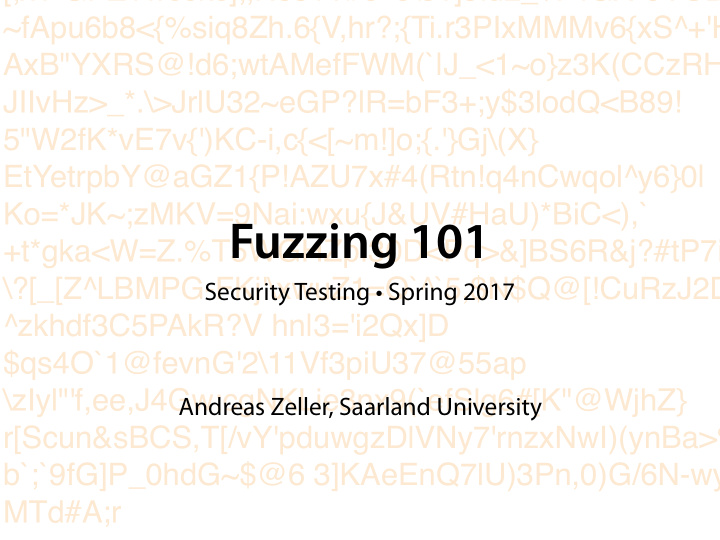 fuzzing 101