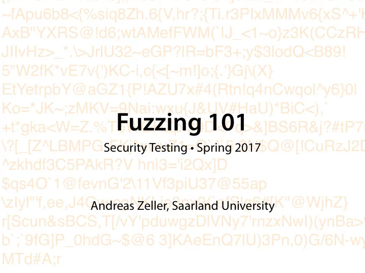 fuzzing 101