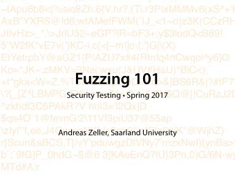 Fuzzing 101  +t*gka&lt;W=Z.%T5WGHZpI30D&lt;Pq&gt;&amp;]BS6R&amp;j?#tP7iaV}-}`
