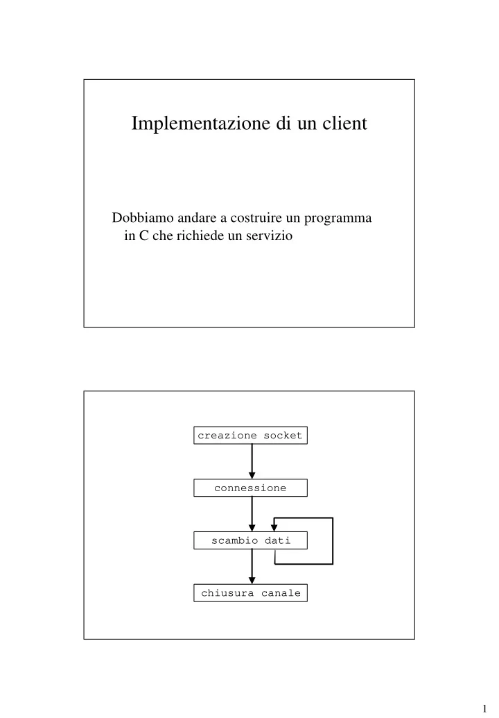 implementazione di un client