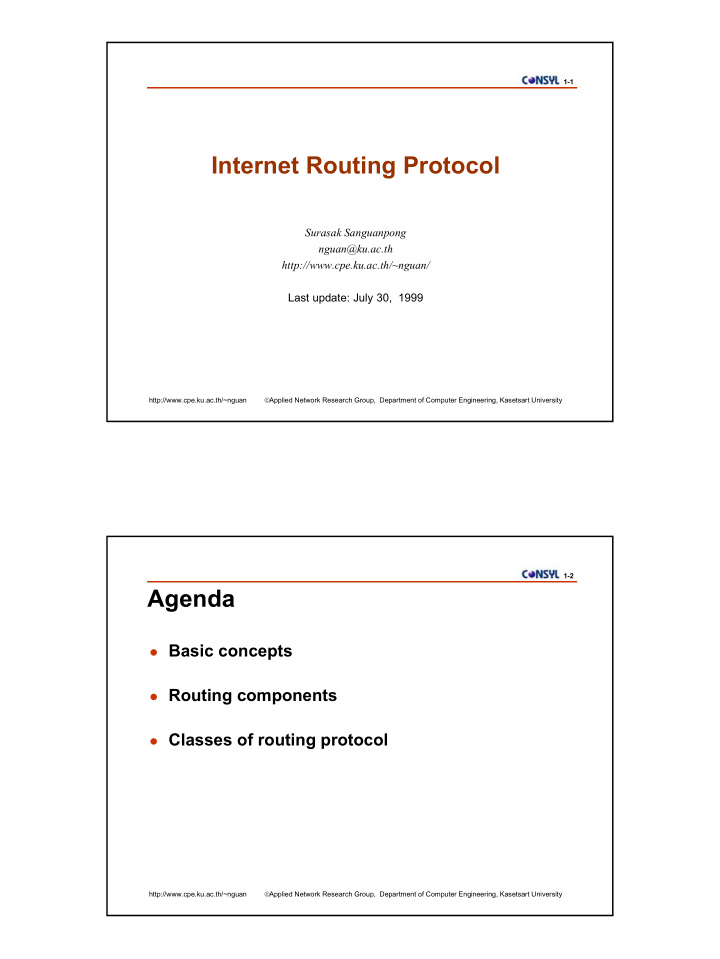 internet routing protocol