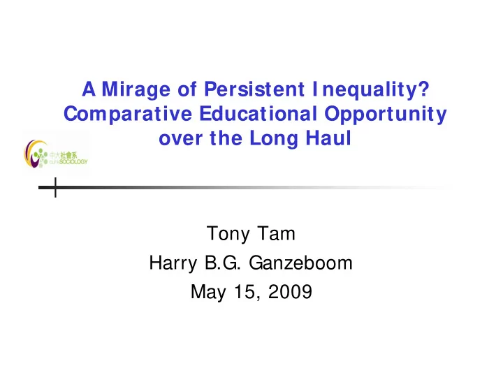 a mirage of persistent i nequality comparative