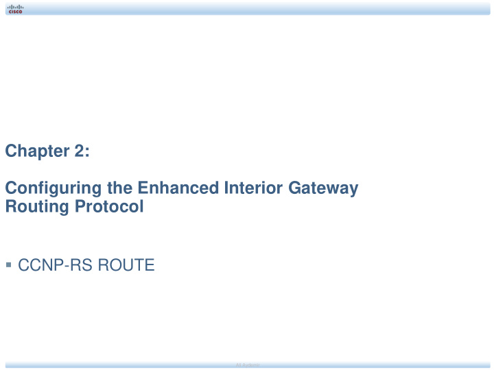 chapter 2 configuring the enhanced interior gateway