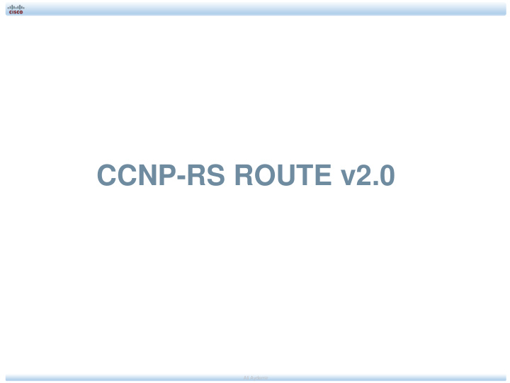 ccnp rs route v2 0