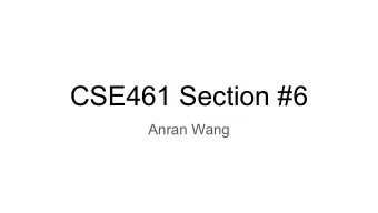 CSE461 Section #6  Anran Wang  Routing  Distance Vector Routing vs. Link State Routing  BGP