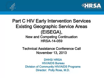 Pa  Part  t C HIV  IV Ea  Early  ly In  Inte  terve  rvention  ntion Se  Services  vices  Existing