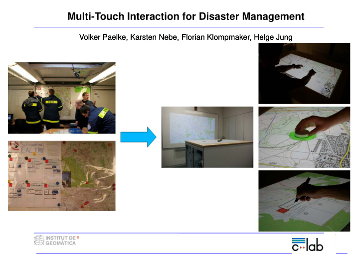 multi touch interaction for disaster management