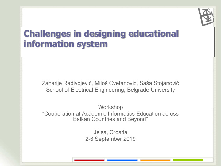 challenges in designing educational information system