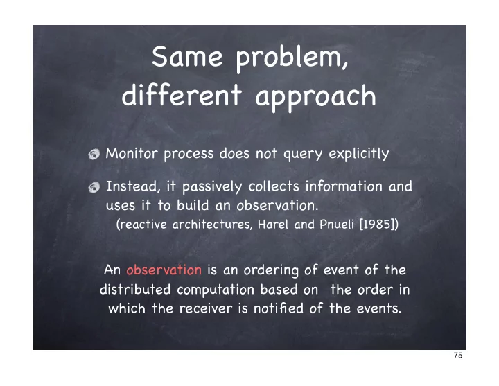 same problem different approach