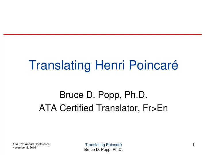 translating henri poincar