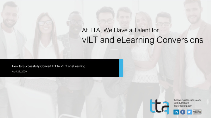 vilt and elearning conversions