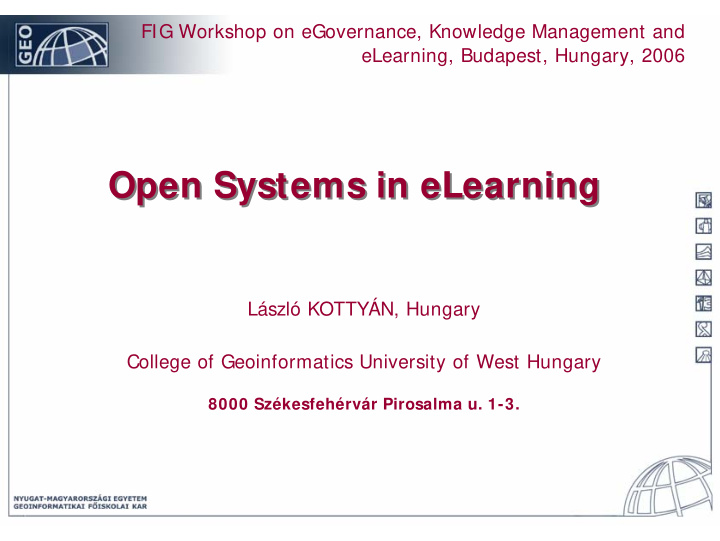 open systems in elearning open systems in elearning