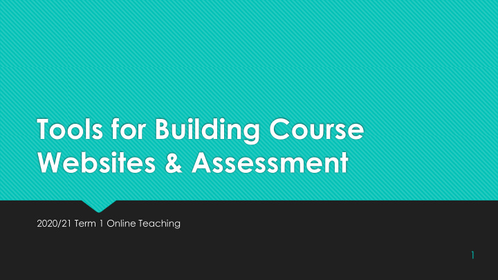 tools for building course websites assessment