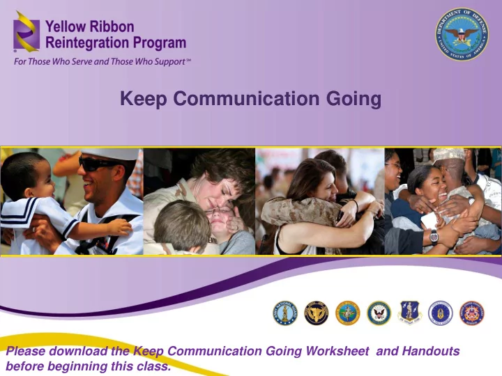keep communication going