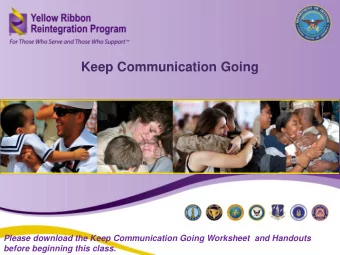 Keep Communication Going  Please download the Keep Communication Going Worksheet  and Handouts  1
