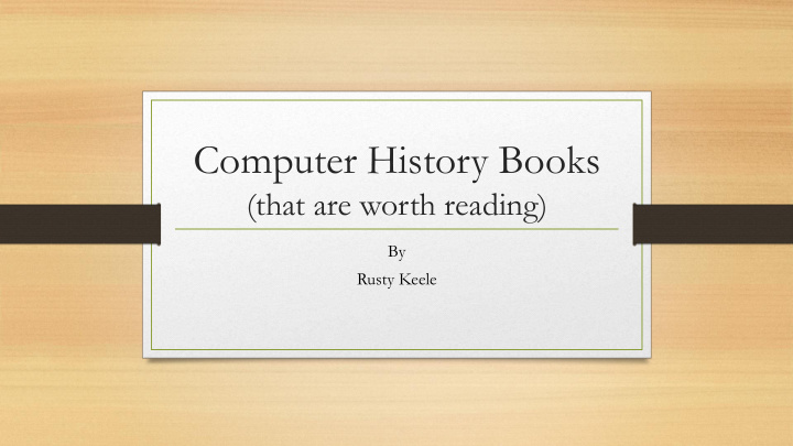 computer history books