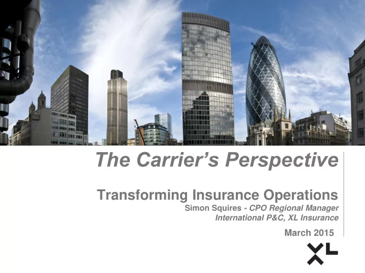 the carrier s perspective