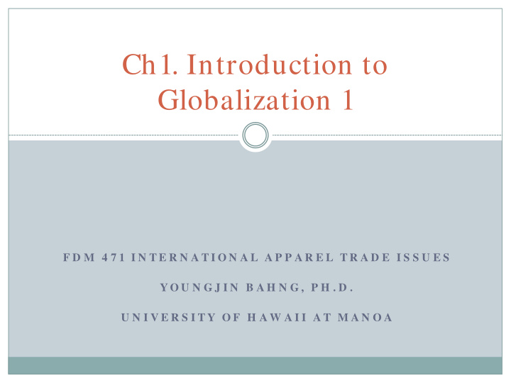 ch1 introduction to globalization 1