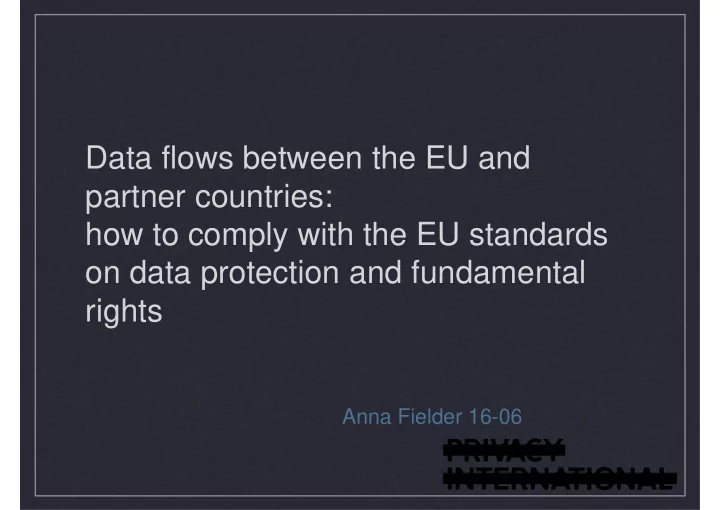 data flows between the eu and partner countries how to