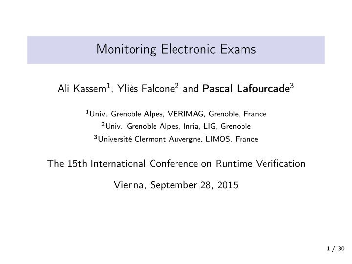 monitoring electronic exams