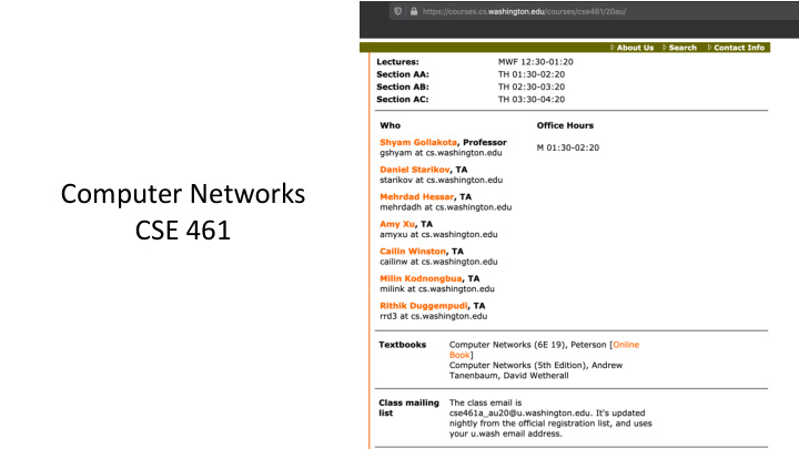 computer networks cse 461 3 projects 10 15 15 group of 3