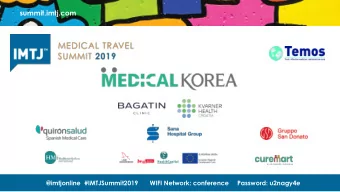 summit.imtj.com  @imtjonline #IMTJSummit2019  WIFI Network: conference  Password: u2nagy4e  Wo