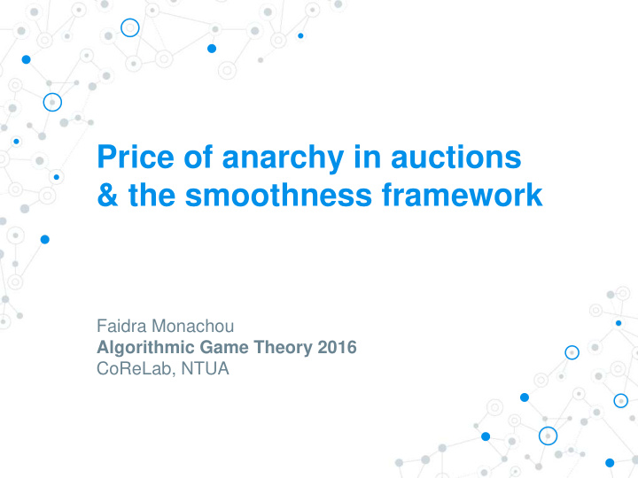 price of anarchy in auctions