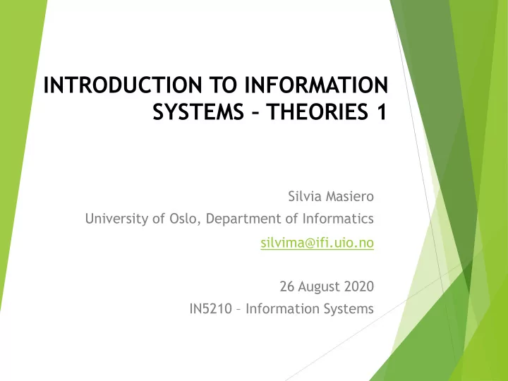 introduction to information