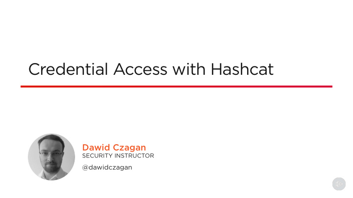 credential access with hashcat