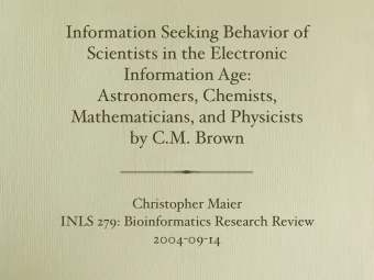 Information Seeking Behavior of  Scientists in the Electronic  Information Age:  Astronomers,