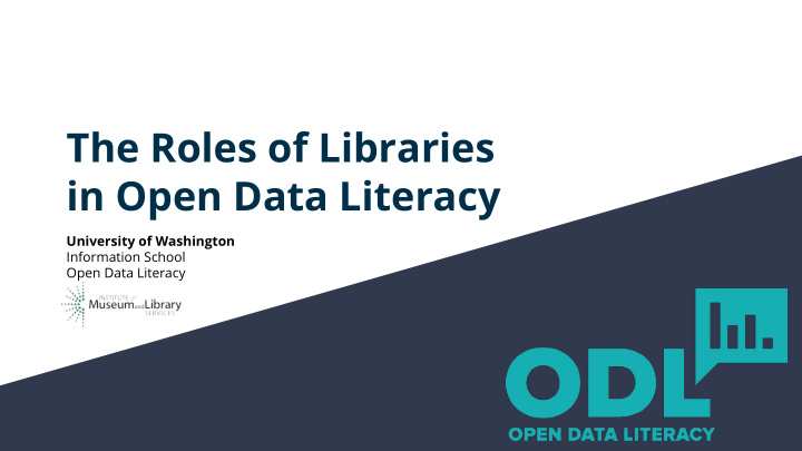 the roles of libraries in open data literacy