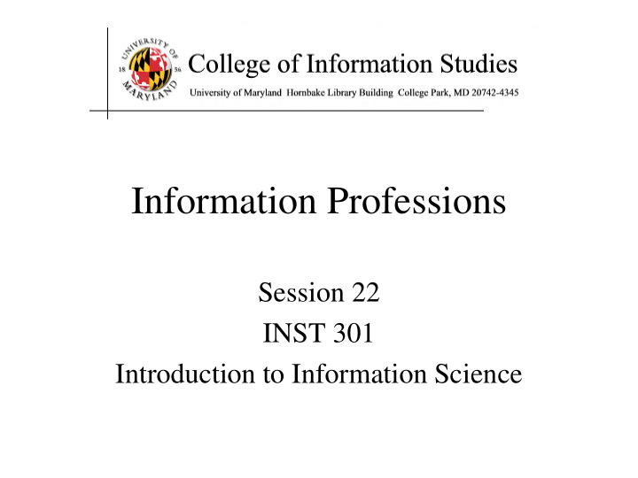 information professions